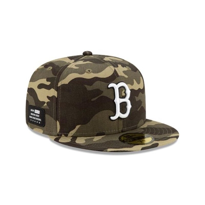 Boston Red Sox Gorra | New Era MLB Armed Forces Weekend 59fifty Fitted Cap Mexico - Verdes